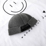 Toboggan Hat Skullcap Male Knitted Hat Female Autumn and Winter Male Winter