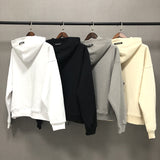 Fog Fear of God Essentials Hoodie Letter Embroidery Hoodie Terry Hooded Loose Pullover Sweatershirt
