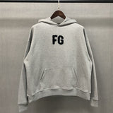 Fog Fear of God Essentials Hoodie Letter Embroidery Hoodie Terry Hooded Loose Pullover Sweatershirt