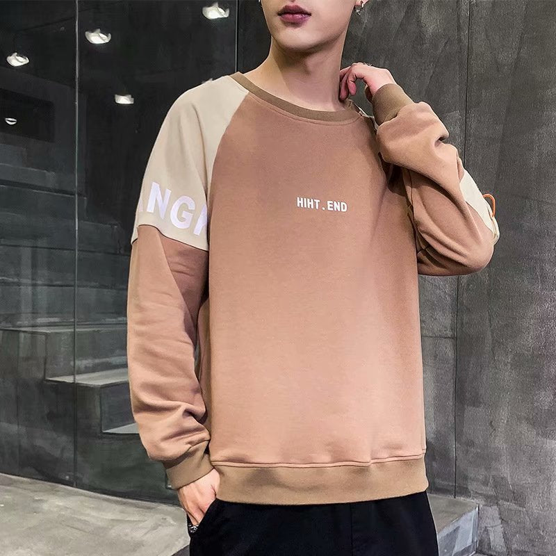 Men Sweatshirts Men round Neck Loose Sweatshirt Fall Autumn and Winter Coat