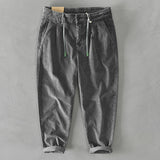 Mens Corduroy Pants Fall Winter Men Cotton Corduroy Solid Color Casual Working Pants