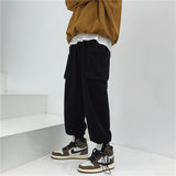 Men Pants Thin-Style Gray Sports Pants Casual Spring and Autumn