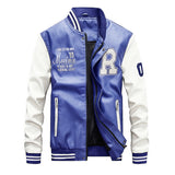 Yellow Varsity Jacket Leather Jacket Men's Coat Pu Jacket Baseball Stand Collar Spring and Autumn Men's Leather Coat