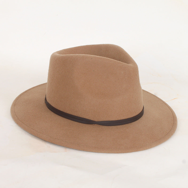 Fedora Golf Hats Fall/Winter Woolen Hat Women's Retro