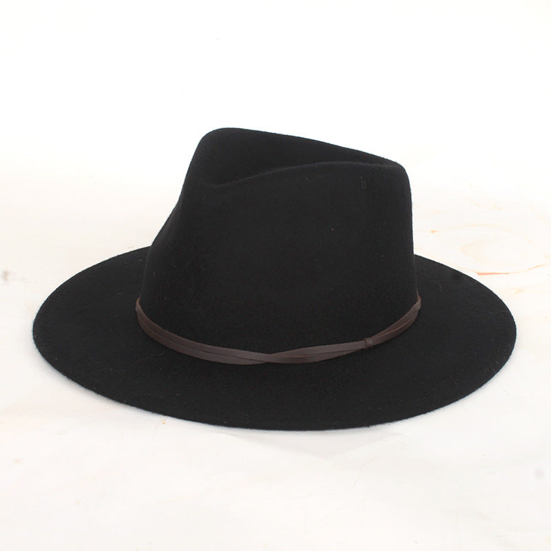Fedora Golf Hats Fall/Winter Woolen Hat Women's Retro