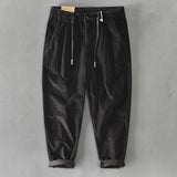 Mens Corduroy Pants Fall Winter Men Cotton Corduroy Solid Color Casual Working Pants