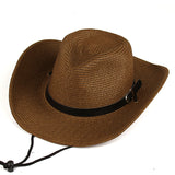 Cowgirl Hats Men's Beach Hat Sun Protection Big Brim Hat Summer Top Hat Straw Hat