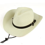 Cowgirl Hats Men's Beach Hat Sun Protection Big Brim Hat Summer Top Hat Straw Hat