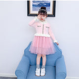 Girl Dress Kids' Sweater Autumn and Winter Baby Princess Dress