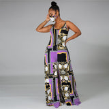 Backless Sling Women's Summer Wide Leg Jumpsuit Summer Jumpsuit Casual Jumpsuit