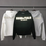 Fog Fear of God Essentials Hoodie Double Line Reflective Letter Embroidery Hoodie