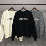 Fog Fear of God Essentials Sweatshirt Double Line Loose Printed Pullover Knitted Sweater