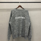Fog Fear of God Essentials Sweatshirt Double Line Loose Printed Pullover Knitted Sweater