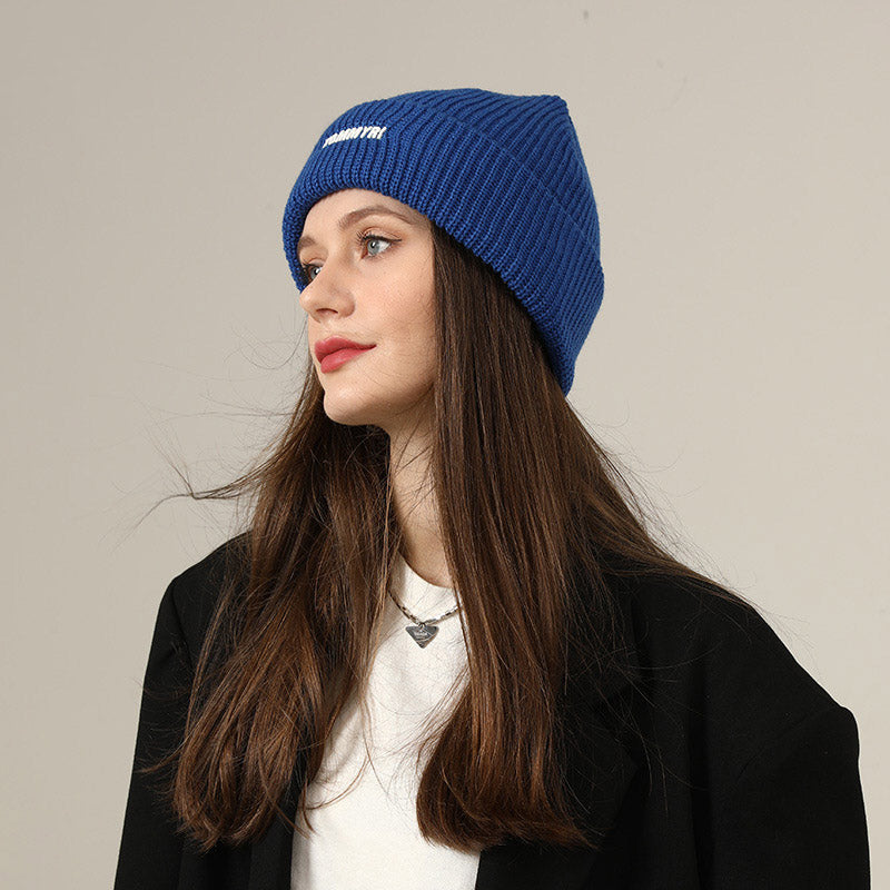 Toboggan Hat Woolen Cap Men and Women Fashion Autumn and Winter Beanie Hat