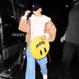 Smiley Face Cap Drew Smiling Face Embroidery Peaked Cap