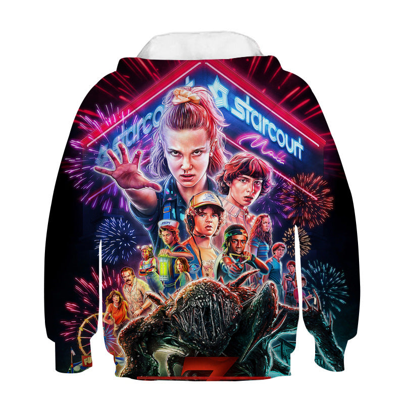 Stranger Things Hoodie 3D Digital Printing Hoodie Sweater Children's Clothing