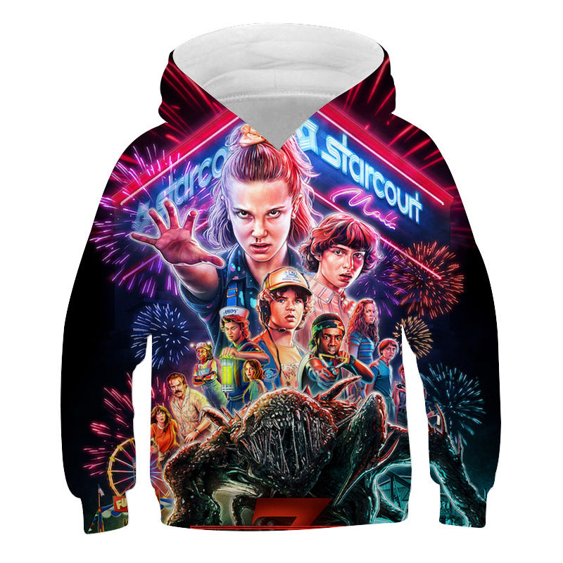 Stranger Things Hoodie 3D Digital Printing Hoodie Sweater Children's Clothing