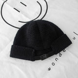 Toboggan Hat Skullcap Male Knitted Hat Female Autumn and Winter Male Winter