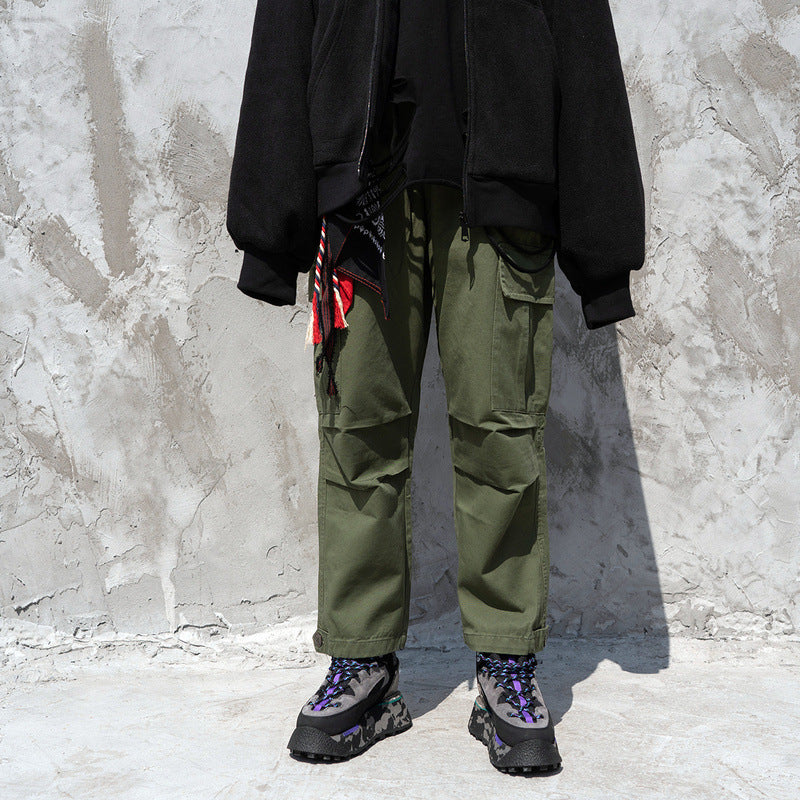 Man Fall Outfits Cargo Pants Multi-Pocket Cargo Pants Men's Functional Casual Pants for Men and Women