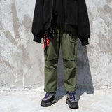 Man Fall Outfits Cargo Pants Multi-Pocket Cargo Pants Men's Functional Casual Pants for Men and Women