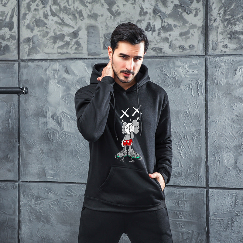 Men Graphic Hoodie Autumn and Winter Long Sleeve Men's Printed Cotton Hooded Men Sweaters Menswear