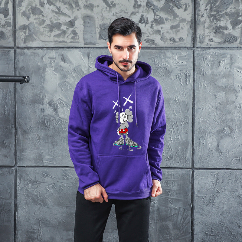 Men Graphic Hoodie Autumn and Winter Long Sleeve Men's Printed Cotton Hooded Men Sweaters Menswear