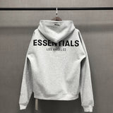 Fog Fear of God Essentials Hoodie Double Line Reflective Letter Embroidery Hoodie