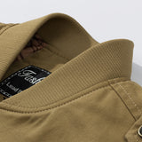 Yellow Varsity Jacket Workwear Jacket Men's Washed Cotton Men's Autumn Coat Flying Jacket Baseball Uniform