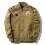 Yellow Varsity Jacket Workwear Jacket Men's Washed Cotton Men's Autumn Coat Flying Jacket Baseball Uniform