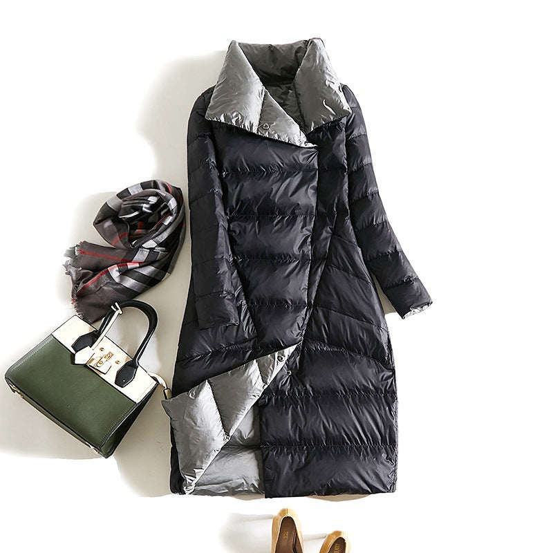 Women Winter Coats Puffer Jacket Down Coat Autumn and Winter Lightweight White Duck Down Jacket Women's Stand Collar