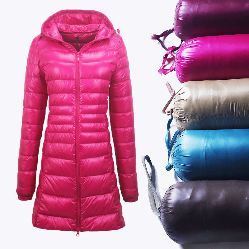 Women Winter Coats Puffer Jacket Down Coat Autumn and Winter Hooded Down Jacket Mid-Length Women's Coat