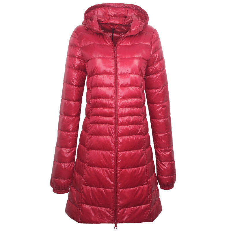 Women Winter Coats Puffer Jacket Down Coat Autumn and Winter Hooded Down Jacket Mid-Length Women's Coat