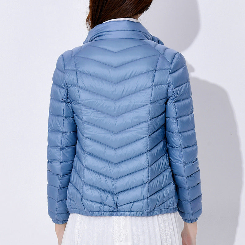 Women Winter Coats Puffer Jacket down Coat Lightweight down Jacket Women's Short Twill Slim Stand Collar Jacket