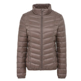 Women Winter Coats Puffer Jacket down Coat Lightweight down Jacket Women's Short Twill Slim Stand Collar Jacket