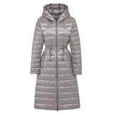 Women Winter Coats Puffer Jacket down Coat Autumn and Winter down Jacket Hooded Mid-Length Warm Waist Jacket