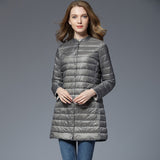 Women Winter Coats Puffer Jacket Down Coat Down Jacket Female Winter Light Round Neck White Duck Down Coat