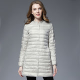 Women Winter Coats Puffer Jacket Down Coat Down Jacket Female Winter Light Round Neck White Duck Down Coat