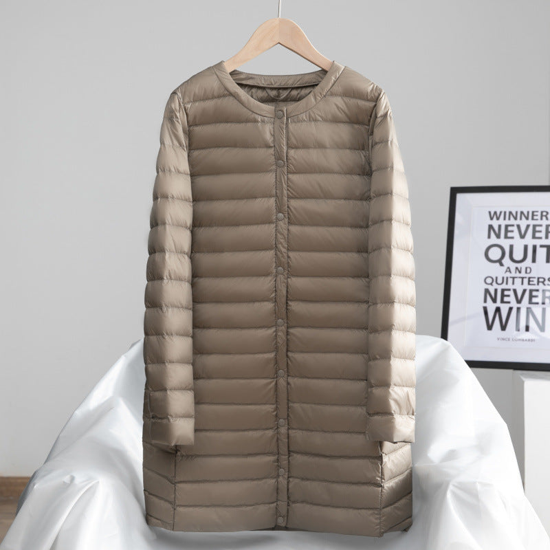 Women Winter Coats Puffer Jacket Down Coat Lightweight Women's Down Jacket Autumn and Winter Round Neck Long Sleeve Jacket