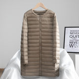 Women Winter Coats Puffer Jacket Down Coat Lightweight Women's Down Jacket Autumn and Winter Round Neck Long Sleeve Jacket