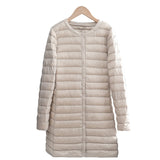 Women Winter Coats Puffer Jacket Down Coat Lightweight Women's Down Jacket Autumn and Winter Round Neck Long Sleeve Jacket