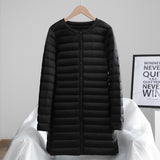 Women Winter Coats Puffer Jacket Down Coat Lightweight Women's Down Jacket Autumn and Winter Round Neck Long Sleeve Jacket