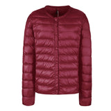 Women Winter Coats Puffer Jacket Down Coat Autumn and Winter Lightweight Round Neck Down Jacket Women's Warm Long Sleeves Coat