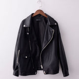 Women PU Leather Jacket Biker Motorcycle Coat Female Spring Short Biker's Leather Jacket