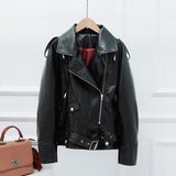 Women PU Leather Jacket Biker Motorcycle Coat Women's Spring Suit Short Jacket