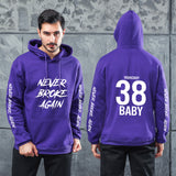 Men Graphic Hoodie Autumn and Winter Never Broke Again Youth Rapper Hoodie Sweatshirt