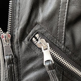 Women PU Leather Jacket Biker Motorcycle Coat Female Short Spring and Autumn Slim Fit Motorcycle Clothing