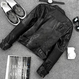 Women PU Leather Jacket Biker Motorcycle Coat Women's Short Spring and Autumn Slimming PU Leather Jacket