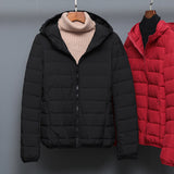 Women Winter Coats Puffer Jacket Down Coat Fall/Winter Lightweight Down Jacket Female Short Hood