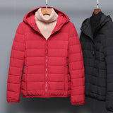 Women Winter Coats Puffer Jacket Down Coat Fall/Winter Lightweight Down Jacket Female Short Hood