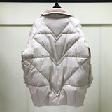 Women Winter Coats Puffer Jacket Down Coat Stand Collar White Duck Down Warm Coat Female Color Matching Down Jacket
